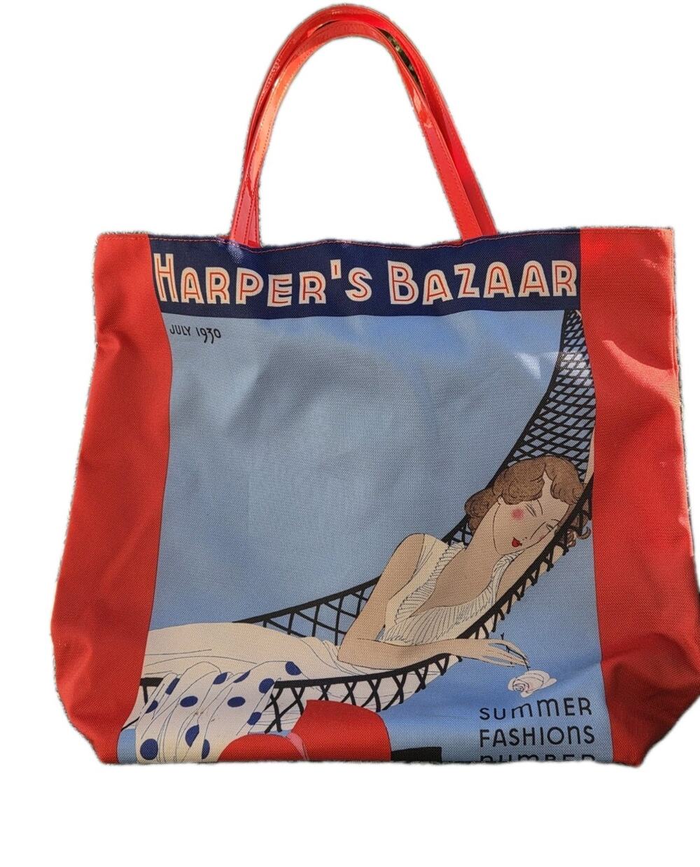 Estee Lauder Womens Fashion Shopper Tote Bag Harper's Bazaar Red